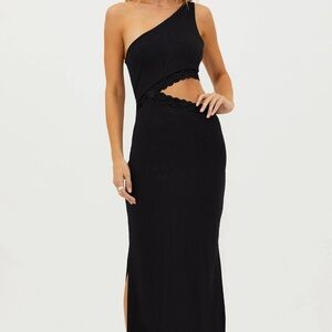 Beach Riot Genevieve lace dress black